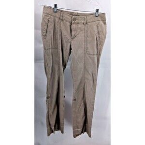 The North Face Pants Women's Size 10 Khaki Nylon Outdoor Hiking Wide Leg Cargo